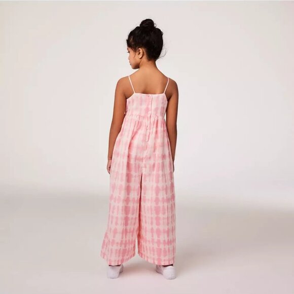 Girls Janie & Jack Pearl Tie-Dye Jumpsuit, Size 8 - Picture 3 of 8